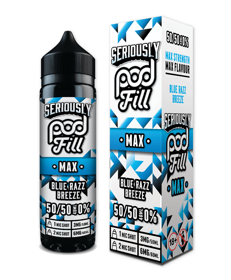 DOOZY VAPE CO - 40ML BLUE RAZZ BREEZE 0MG SHORTFILL E LIQUID - Super E-cig