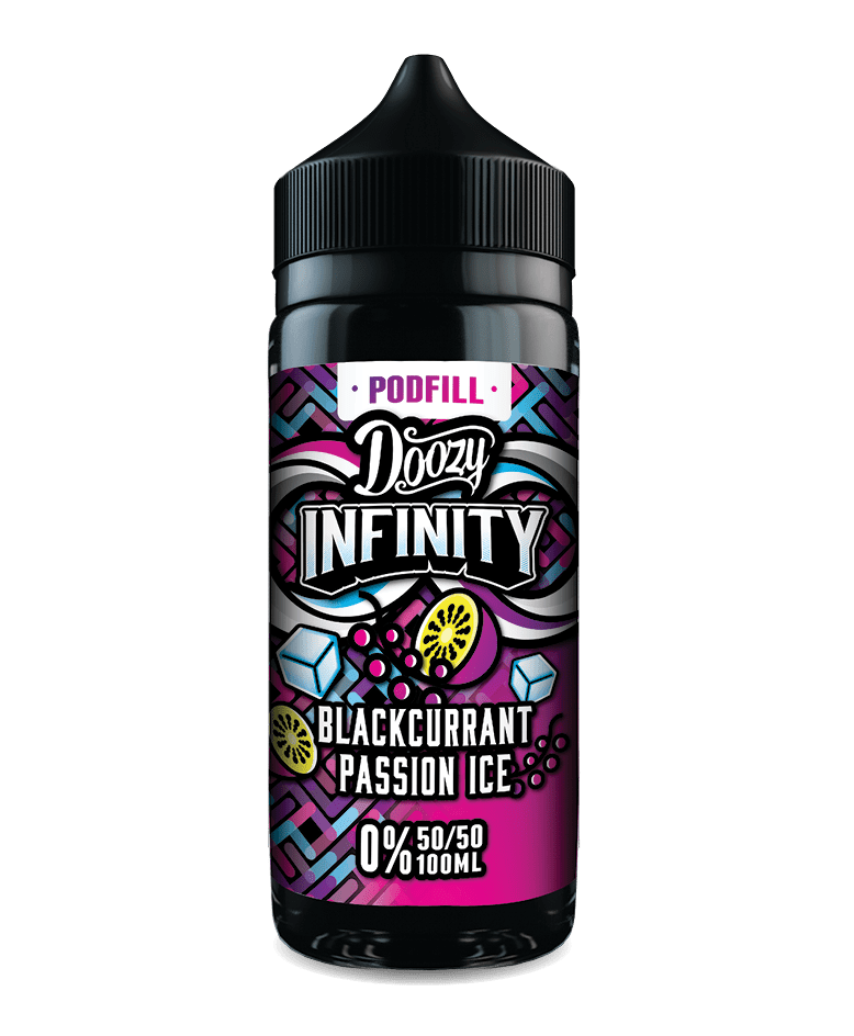 DOOZY VAPE CO INFINITY PODFILL BLACKCURRANT PASSION ICE 100ML SHORTFILL E - LIQUID - Super E - cig