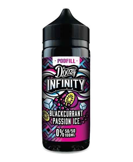 DOOZY VAPE CO INFINITY PODFILL BLACKCURRANT PASSION ICE 100ML SHORTFILL E - LIQUID - Super E - cig