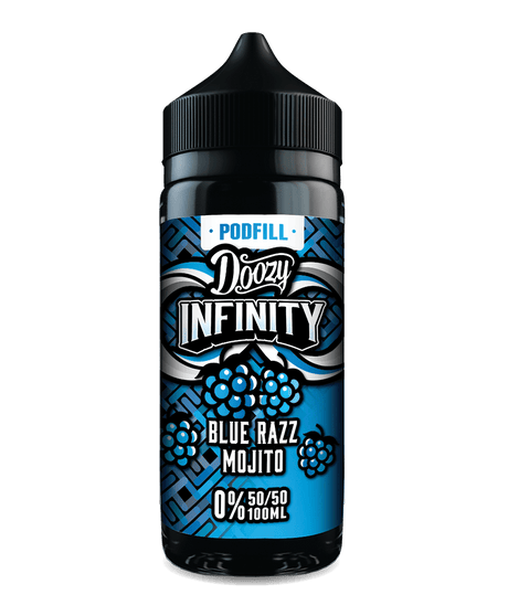 DOOZY VAPE CO INFINITY PODFILL BLUE RAZZ MOJITO 100ML SHORTFILL E - LIQUID - Super E - cig
