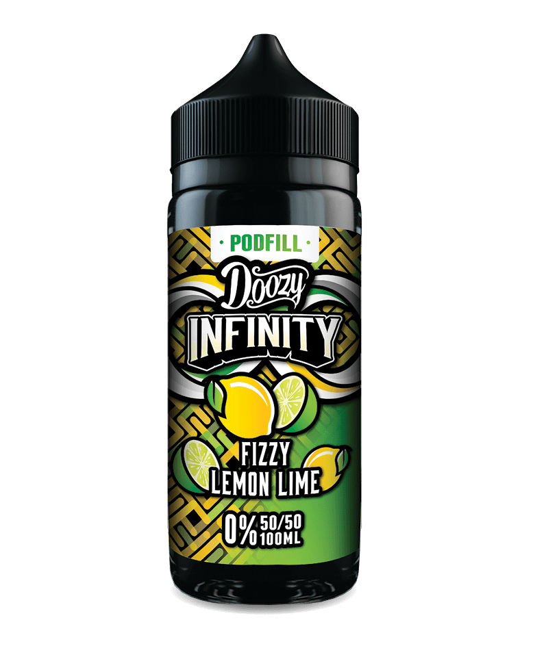 DOOZY VAPE CO INFINITY PODFILL FIZZY LEMON LIME 100ML SHORTFILL E - LIQUID - Super E - cig