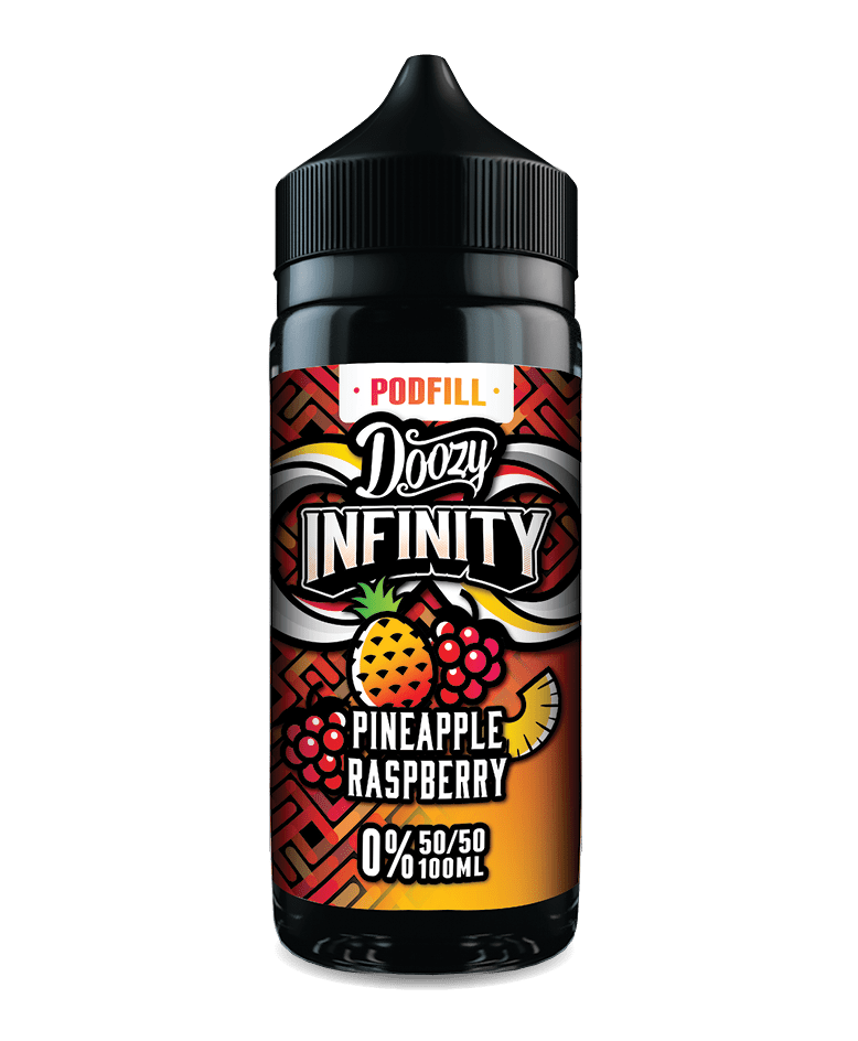 DOOZY VAPE CO INFINITY PODFILL PINEAPPLE RASPBERRY 100ML SHORTFILL E - LIQUID - Super E - cig
