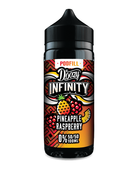 DOOZY VAPE CO INFINITY PODFILL PINEAPPLE RASPBERRY 100ML SHORTFILL E - LIQUID - Super E - cig