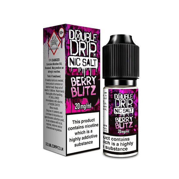 DOUBLE DRIP - 10ML BERRY BLITZ NIC SALT E LIQUID - Super E-cig