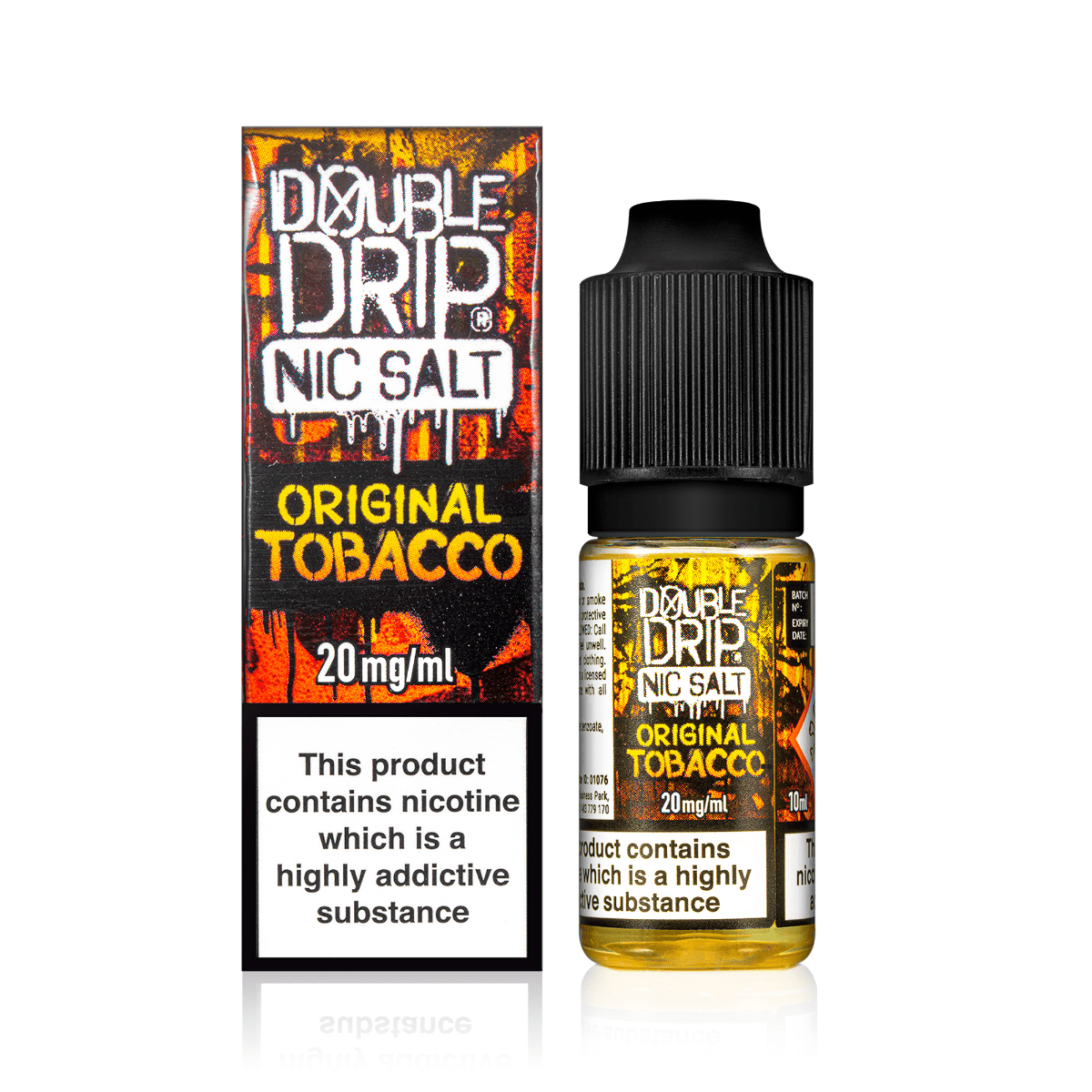 DOUBLE DRIP - 10ML ORIGINAL TOBACCO NIC SALT E LIQUID - Super E-cig