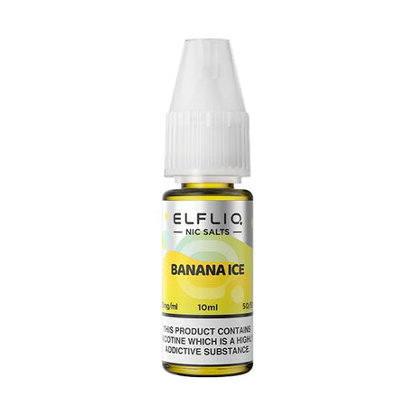 ELF BAR - 10ML ELFLIQ BANANA ICE NIC SALT E LIQUID - Super E-cig