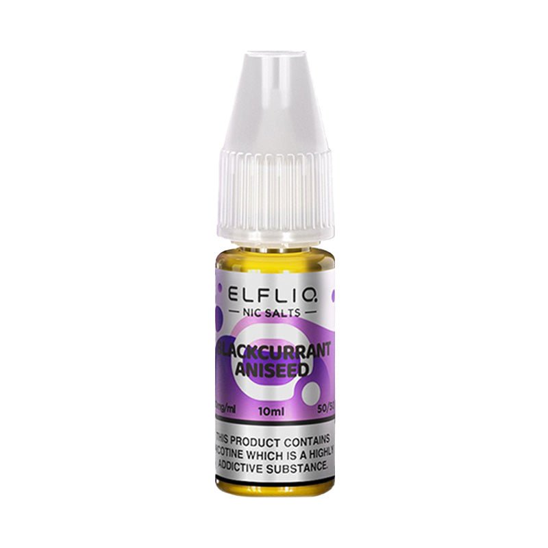 ELF BAR - 10ML ELFLIQ BLACKCURRANT ANISEED NIC SALT E LIQUID - Super E-cig