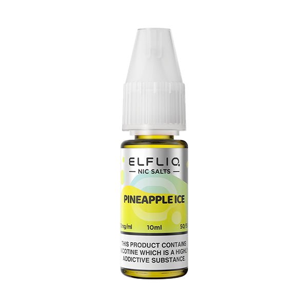 ELF BAR - 10ML ELFLIQ PINEAPPLE ICE NIC SALT E LIQUID - Super E-cig