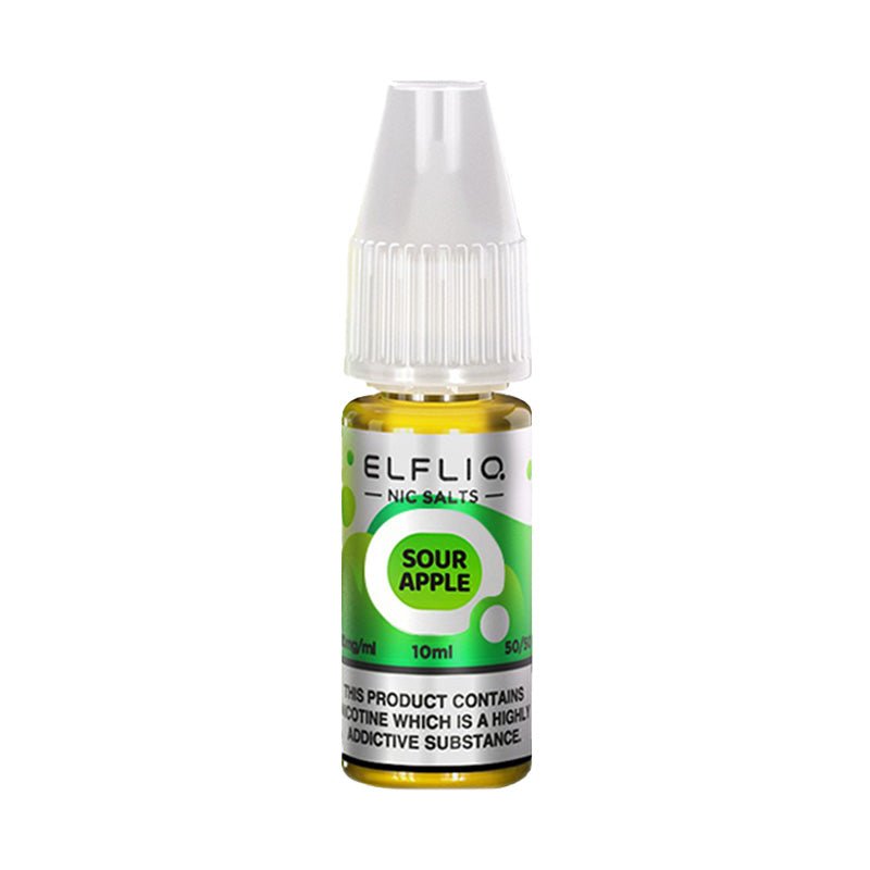 ELF BAR - 10ML ELFLIQ SOUR APPLE NIC SALT E LIQUID - Super E-cig