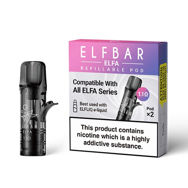 ELF BAR - ELFA REFILLABLE POD 2ML 2 PACK - Super E-cig