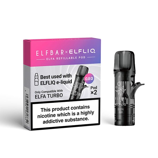 ELF BAR ELFA TURBO REFILLABLE POD 2 PACK - Super E - cig