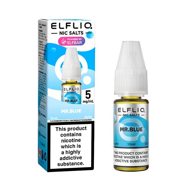 ELF BAR ELFLIQ MR BLUE 10ML NIC SALT E-LIQUID - Super E-cig