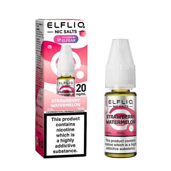 ELF BAR ELFLIQ STRAWBERRY WATERMEON 10ML NIC SALT E-LIQUID - Super E-cig