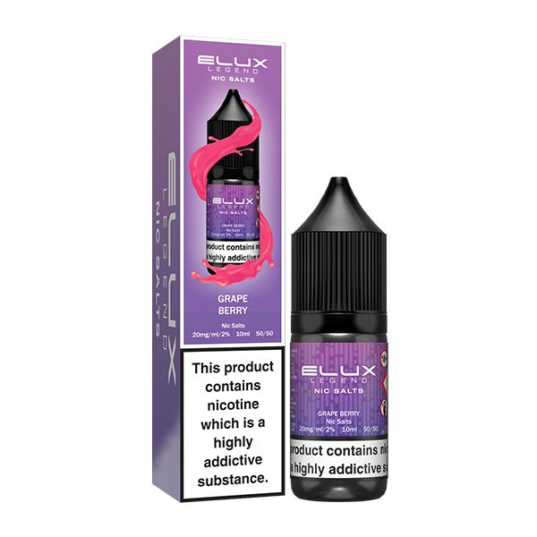 ELUX - 10ML LEGEND GRAPE BERRY NIC SALT E LIQUID - Super E-cig