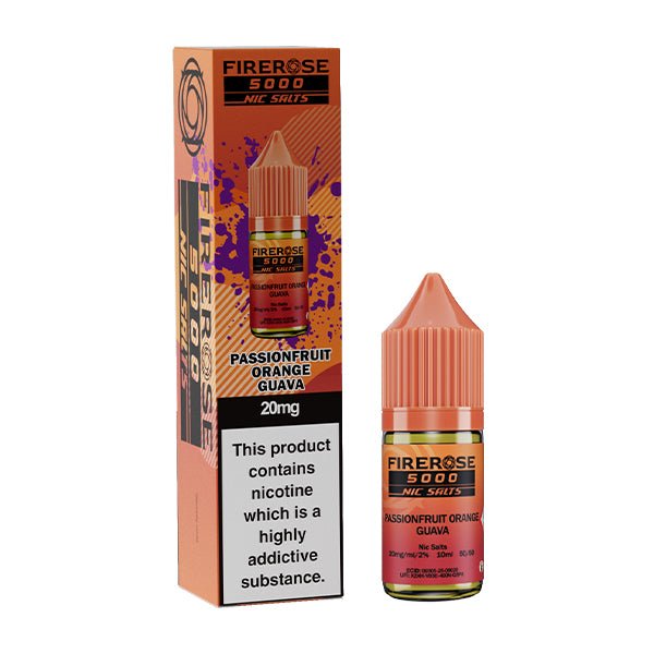 ELUX FIREROSE 5000 PASSION FRUIT ORANGE GUAVE 10ML NIC SALT E - LIQUID - Super E - cig