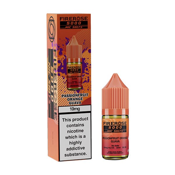 ELUX FIREROSE 5000 PASSION FRUIT ORANGE GUAVE 10ML NIC SALT E - LIQUID - Super E - cig