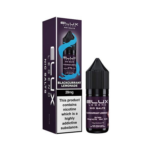 ELUX LEGEND BLACKCURRANT LEMONADE 10ML NIC SALT E - LIQUID - Super E - cig
