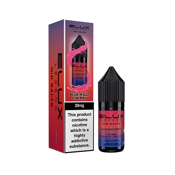 ELUX LEGEND BLUE RAZZ CHERRY 10ML NIC SALT E - LIQUID - Super E - cig