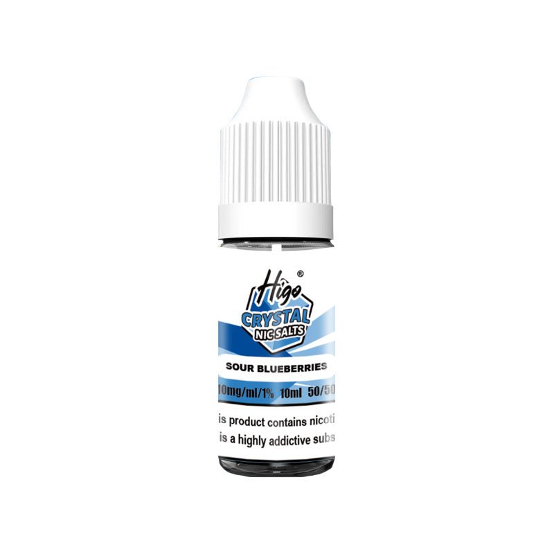 HIGO CRYSTAL SOUR BLUEBERRIES 10ML NIC SALT E - LIQUID - Super E - cig