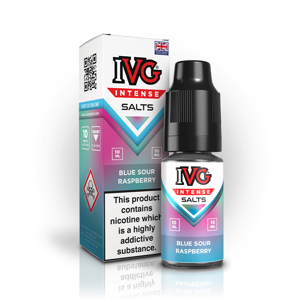 IVG INTENSE BLUE SOUR RASPBERRY 10ML NIC SALT E - LIQUID - Super E - cig