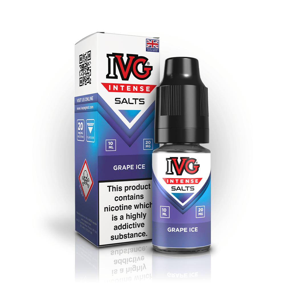 IVG INTENSE GRAPE ICE 10ML NIC SALT E - LIQUID - Super E - cig