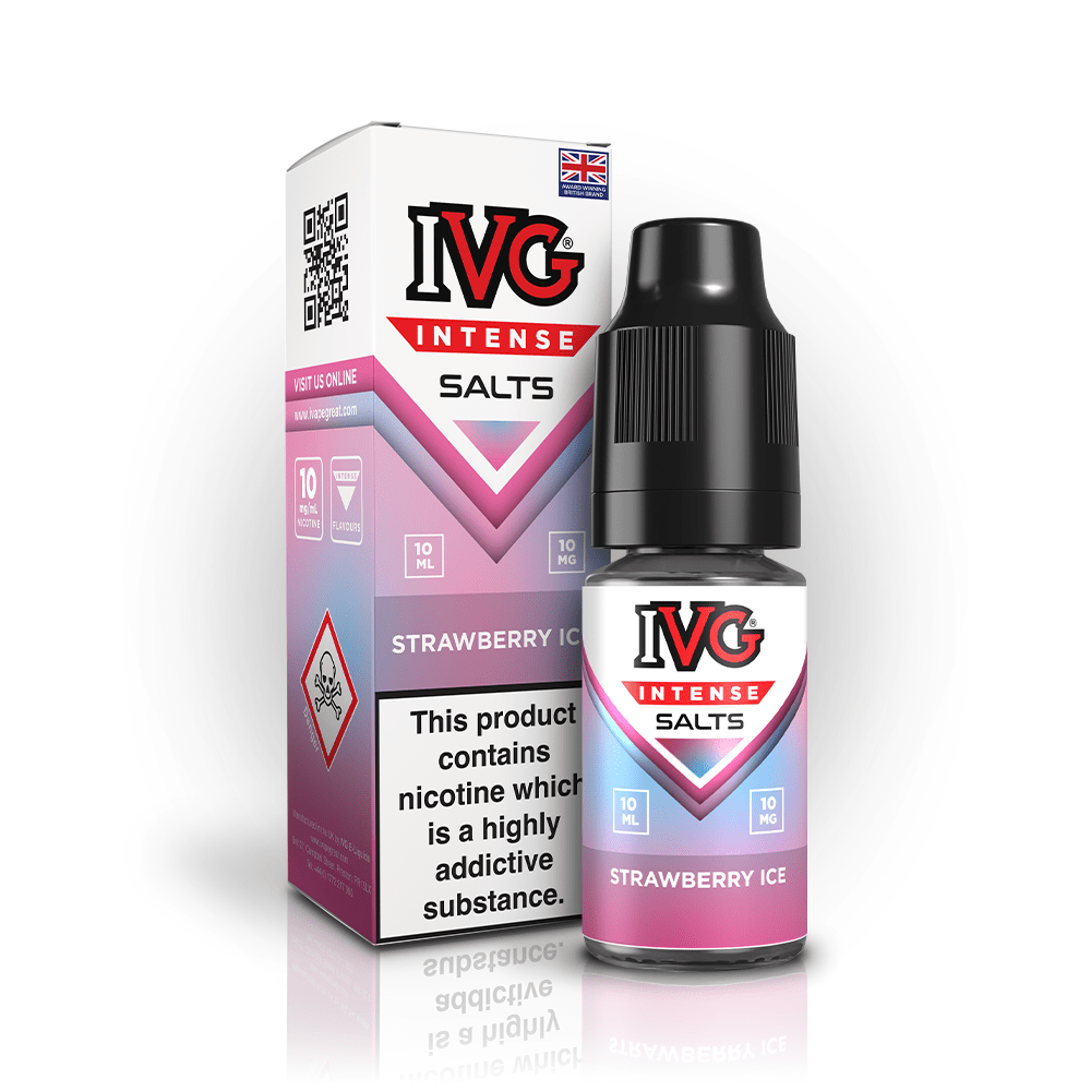 IVG INTENSE STRAWBERRY ICE 10ML NIC SALT E - LIQUID - Super E - cig