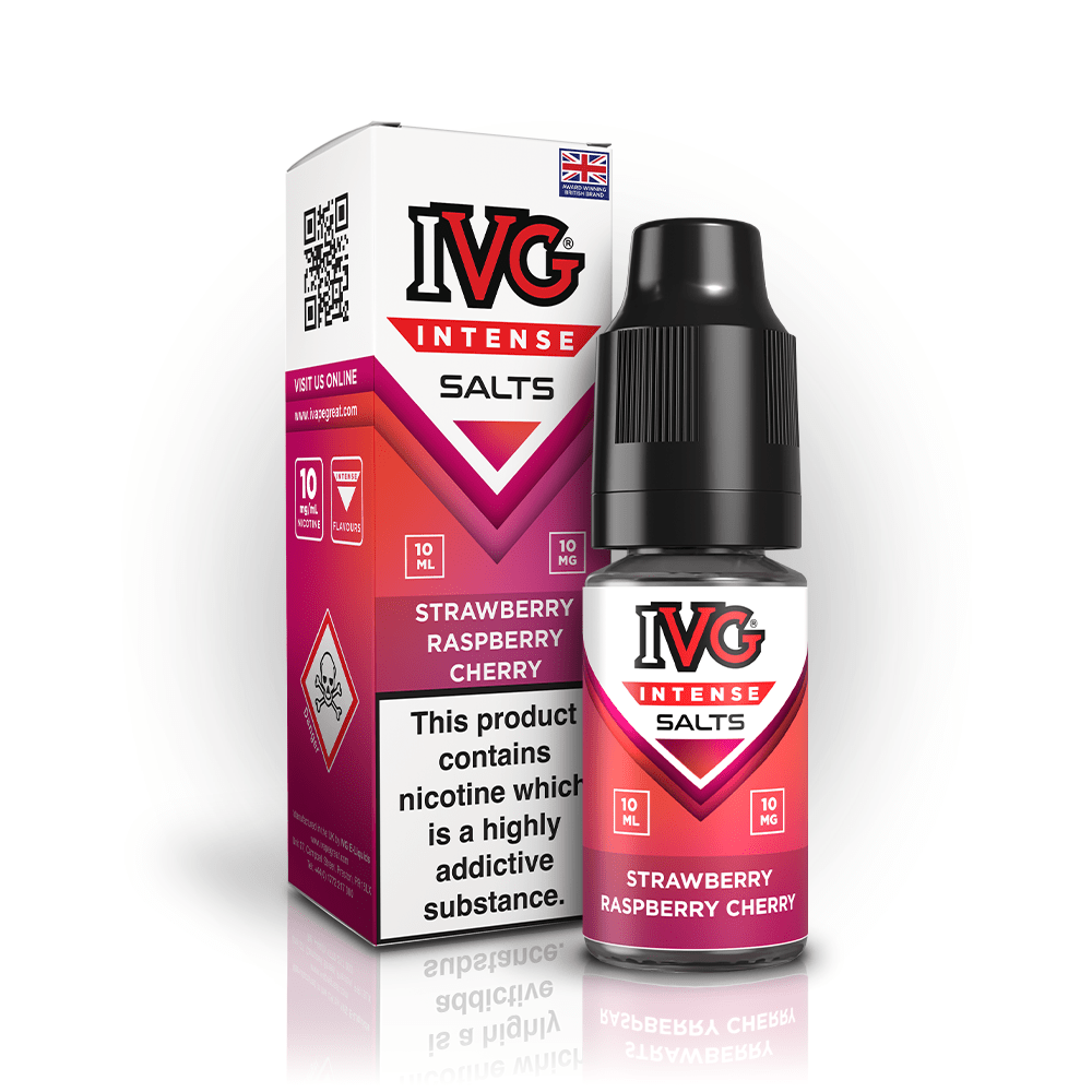 IVG INTENSE STRAWBERRY RASPBERRY CHERRY 10ML NIC SALT E - LIQUID - Super E - cig