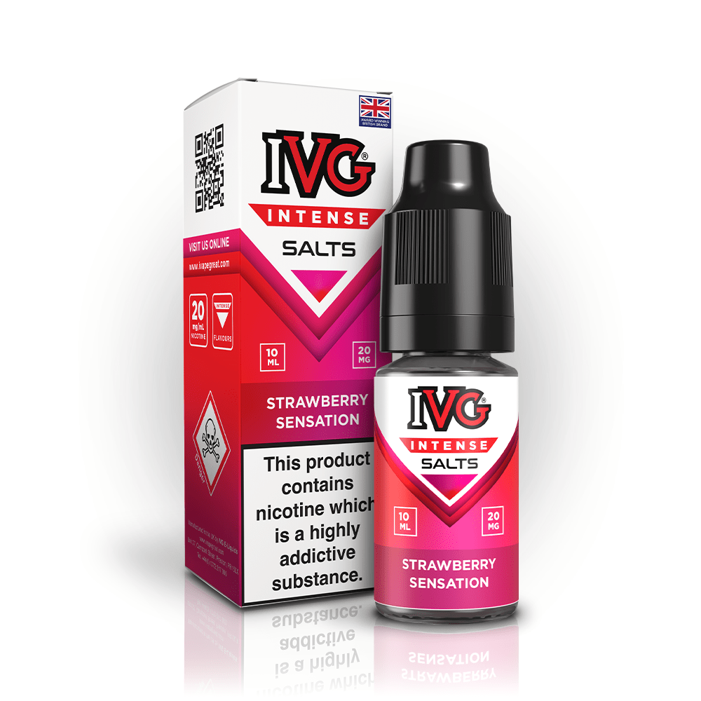 IVG INTENSE STRAWBERRY SENSATION 10ML NIC SALT E - LIQUID - Super E - cig
