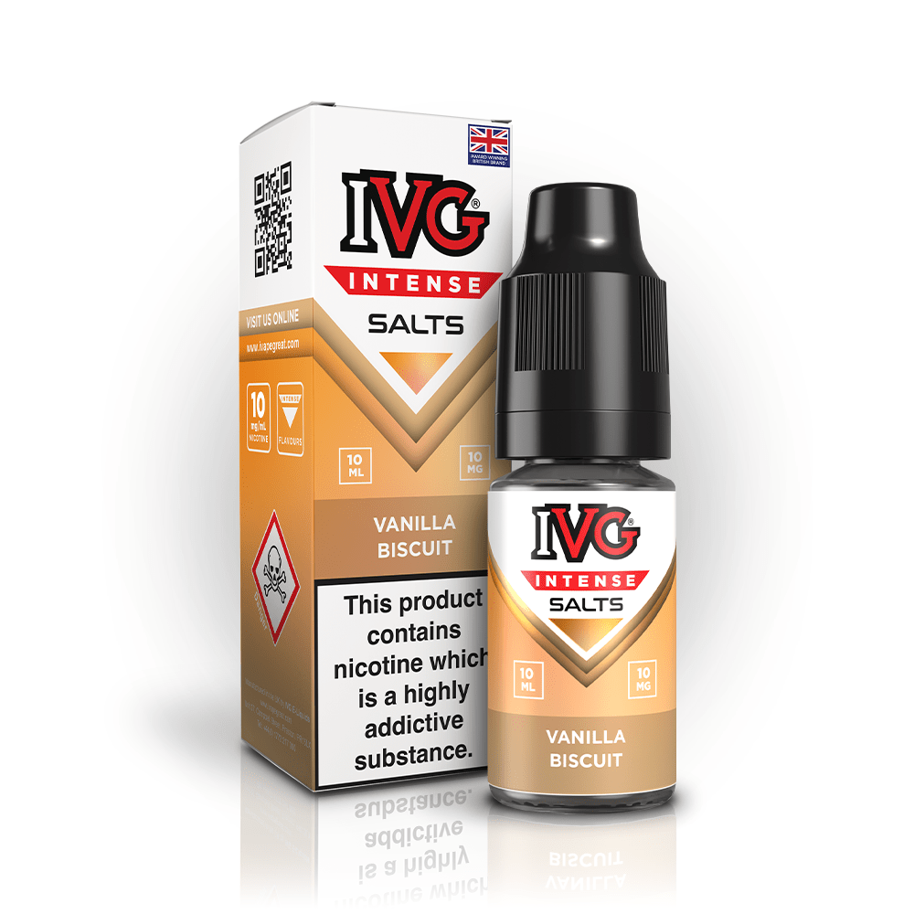 IVG INTENSE VANILLA BISCUIT 10ML NIC SALT E - LIQUID - Super E - cig