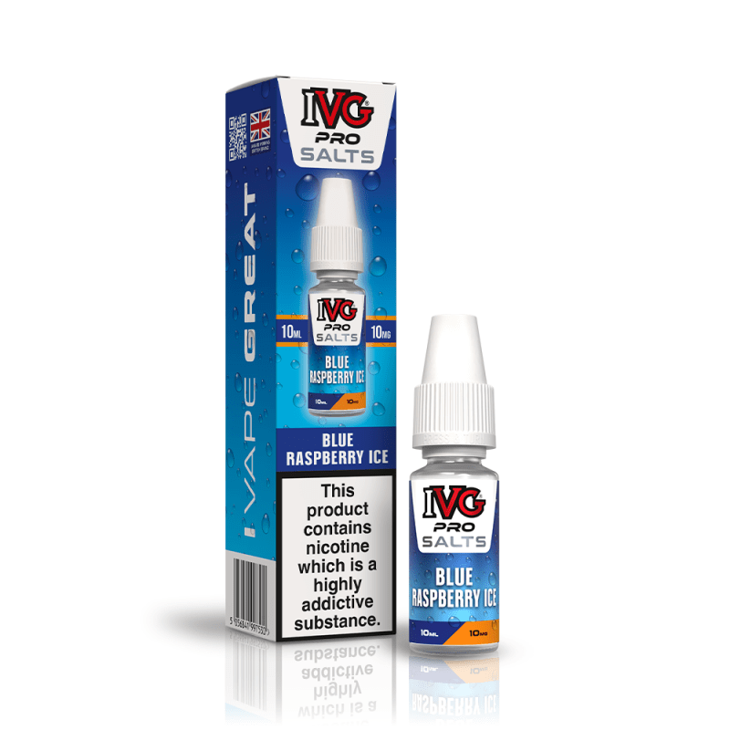IVG PRO BLUE RASPBERRY ICE 10ML NIC SALT E-LIQUID - 10MG