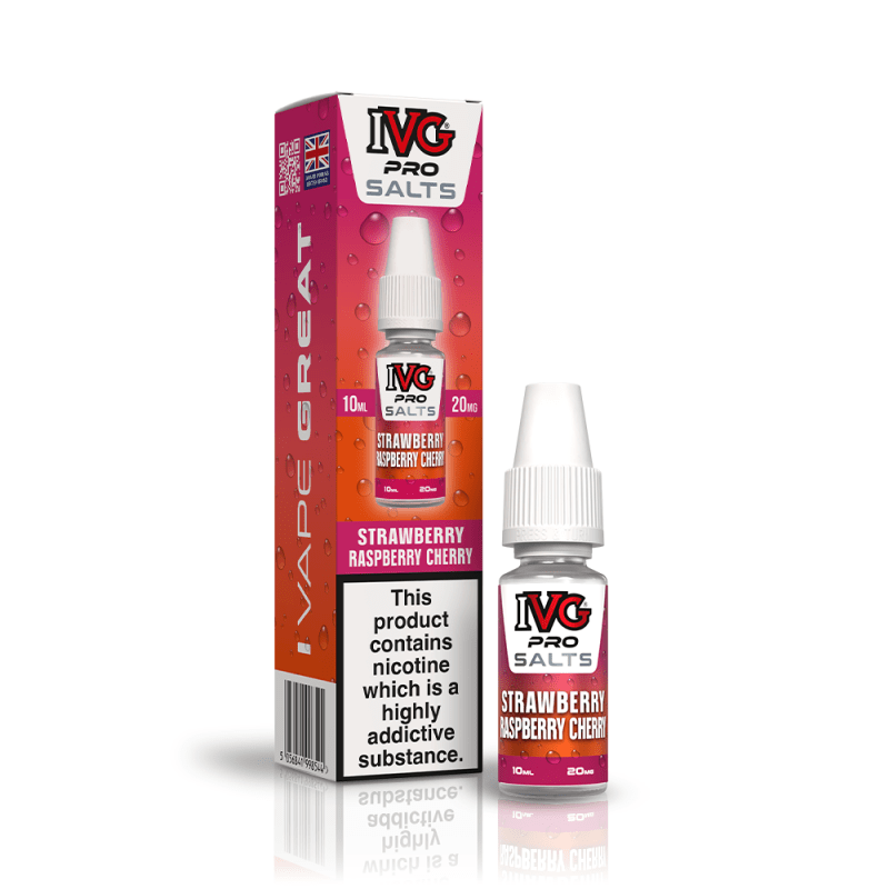 IVG PRO STRAWBERRY RASPBERRY CHERRY 10ML NIC SALT E-LIQUID - 20MG