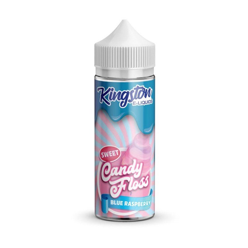 KINGSTON - 100ML CANDY FLOSS BLUE RASPBERRY 0MG SHORTFILL E LIQUID - Super E-cig