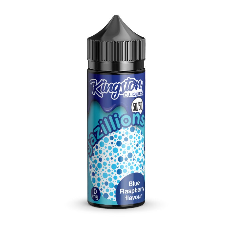 KINGSTON - 100ML GAZILLIONS BLUE RARASPBERRY 50/50 0MG SHORTFILL E LIQUID - Super E-cig