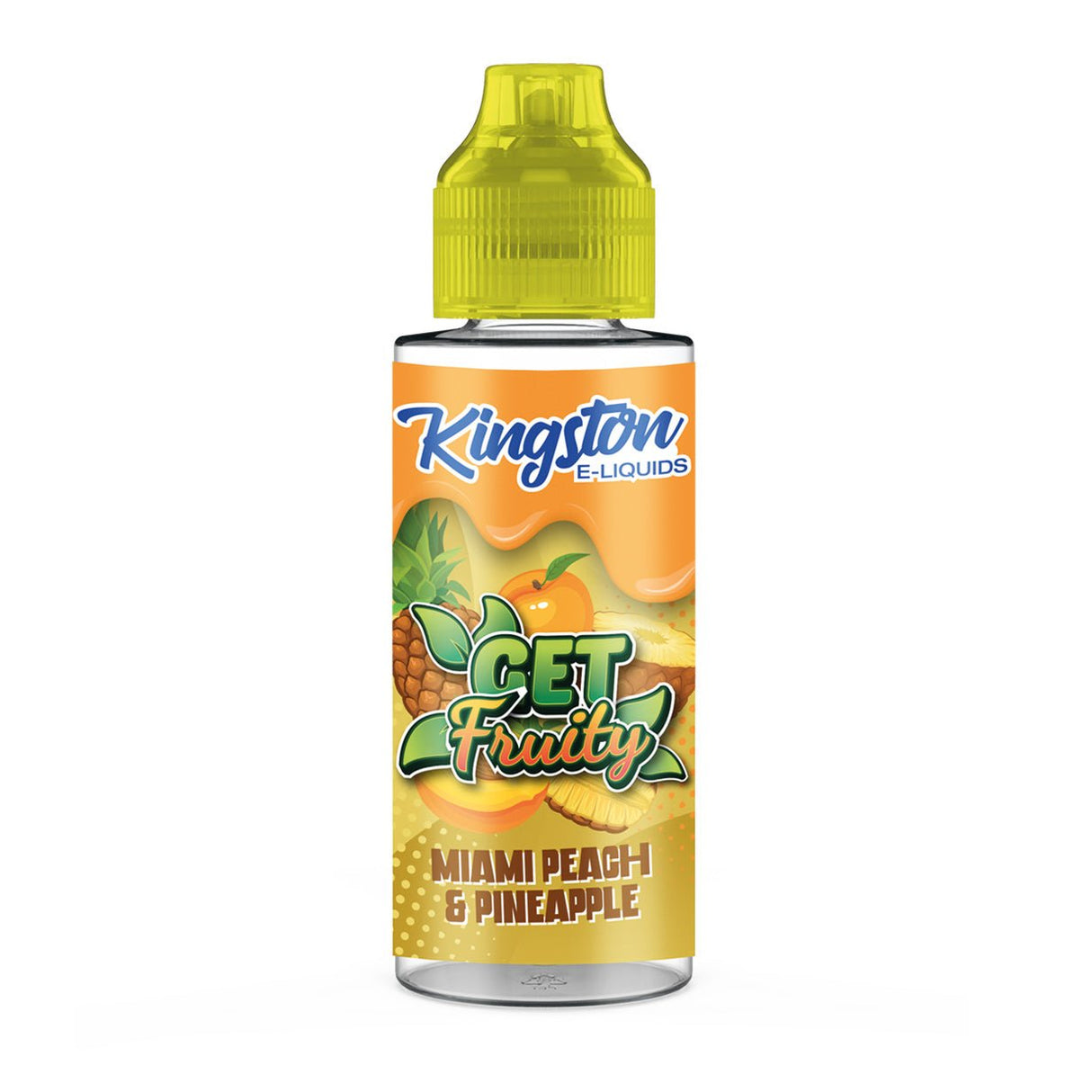 KINGSTON - 100ML GET FRUITY MIAMI PEACH & PINEAPPLE 0MG SHORTFILL E LIQUID - Super E-cig