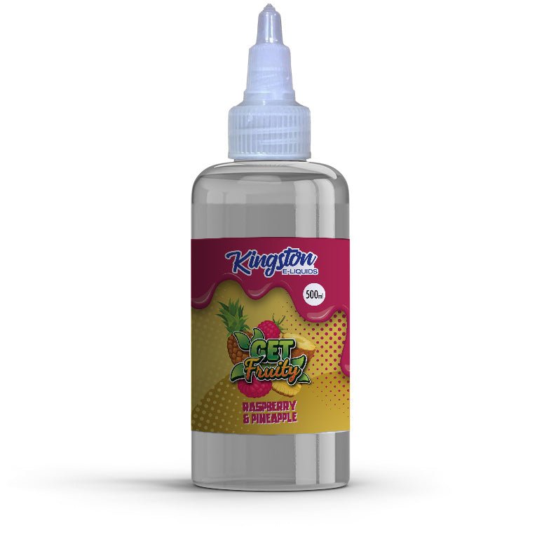 KINGSTON - 500ML GET FRUITY RASPBERRY PINEAPPLE 0MG SHORTFILL E LIQUID - Super E-cig