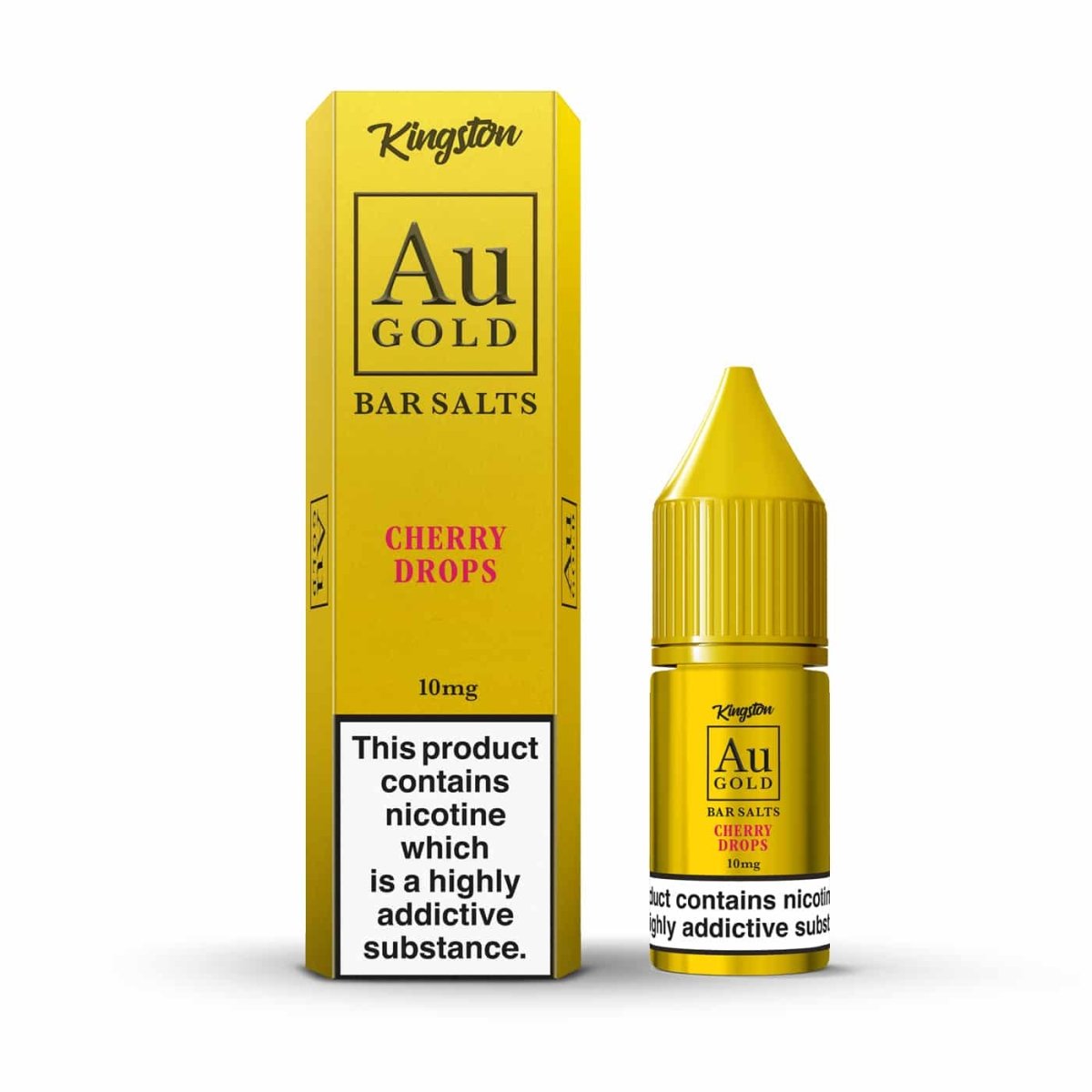 KINGSTON AU GOLD CHERRY DROPS 10ML NIC SALT E - LIQUID - Super E - cig