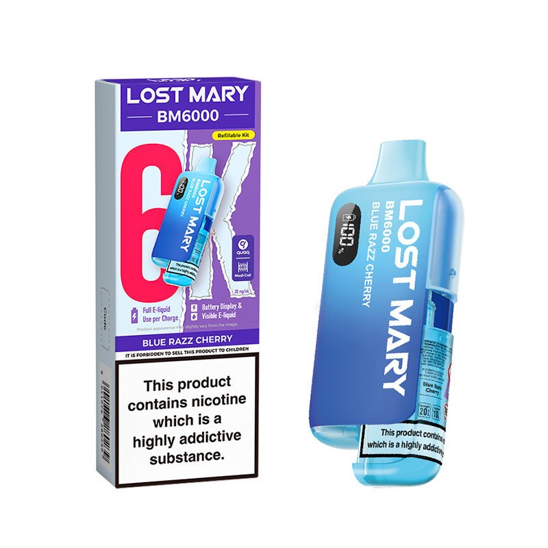 LOST MARY BM6000 PREFILLED POD KIT - BLUE RAZZ CHERRY