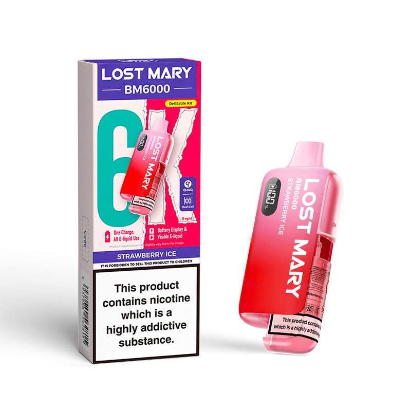 LOST MARY BM6000 PREFILLED POD KIT - STRAWBERRY ICE