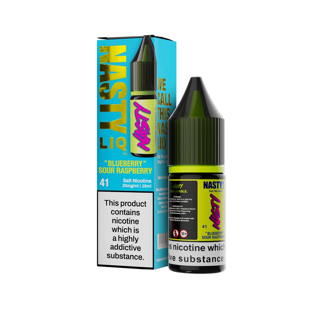 NASTY JUICE - 10ML NASTY LIQ BLUEBERRY SOUR RASPBERRY NIC SALT E LIQUID - Super E-cig