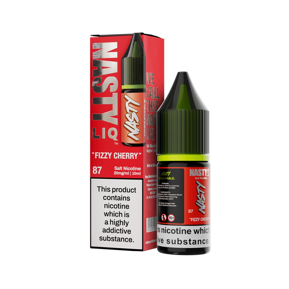 NASTY JUICE - 10ML NASTY LIQ FIZZY CHERRY NIC SALT E LIQUID - Super E-cig