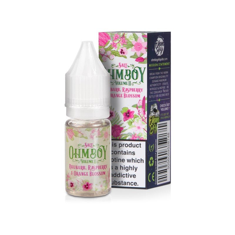 OHM BOY - 10ML RHUBARB, RASPBERRY & ORANGE BLOSSOM NIC SALT E LIQUID - Super E-cig