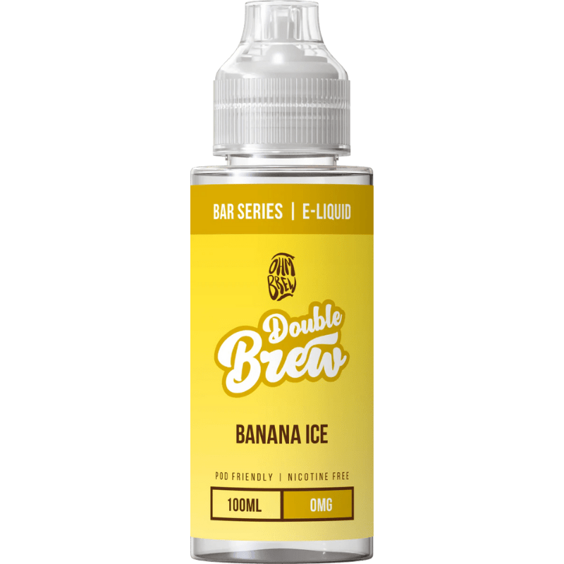 OHM BREW DOUBLE BREW BANANA ICE 100ML SHORTFILL E - LIQUID - Super E - cig