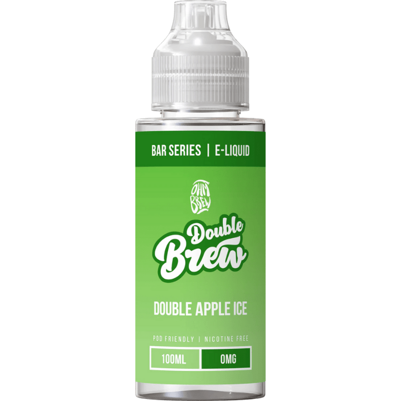 OHM BREW DOUBLE BREW DOUBLE APPLE ICE 100ML SHORTFILL E - LIQUID - Super E - cig