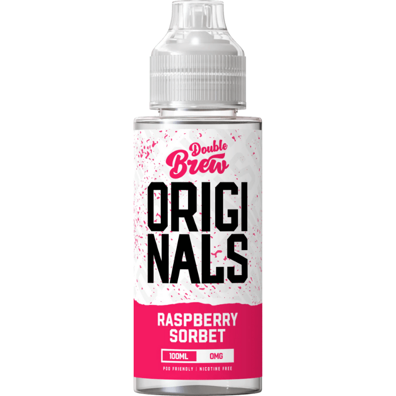 OHM BREW DOUBLE BREW ORIGINALS RASPBERRY SORBET 100ML SHORTFILL E - LIQUID - Super E - cig