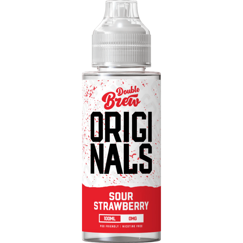 OHM BREW DOUBLE BREW ORIGINALS SOUR STRAWBERRY 100ML SHORTFILL E - LIQUID - Super E - cig