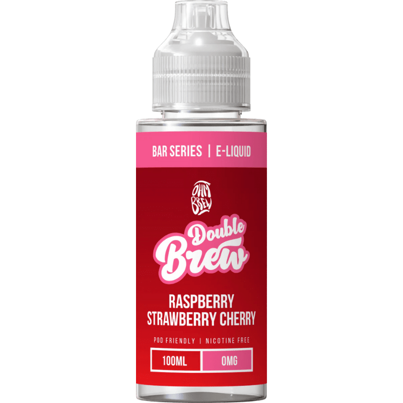 OHM BREW DOUBLE BREW RASPBERRY STRAWBERRY CHERRY 100ML SHORTFILL E - LIQUID - Super E - cig