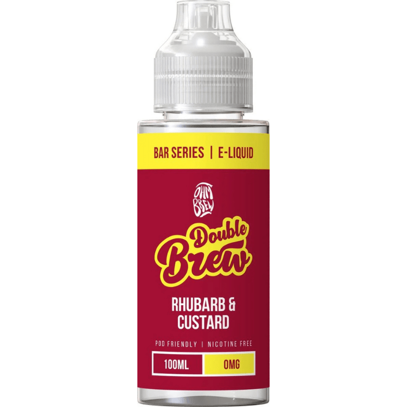 OHM BREW DOUBLE BREW RHUBARB & CUSTARD 100ML SHORTFILL E - LIQUID - Super E - cig