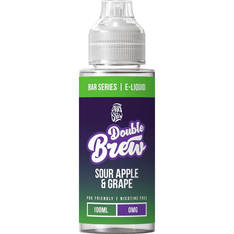 OHM BREW DOUBLE BREW SOUR APPLE & GRAPE 100ML SHORTFILL E - LIQUID - Super E - cig
