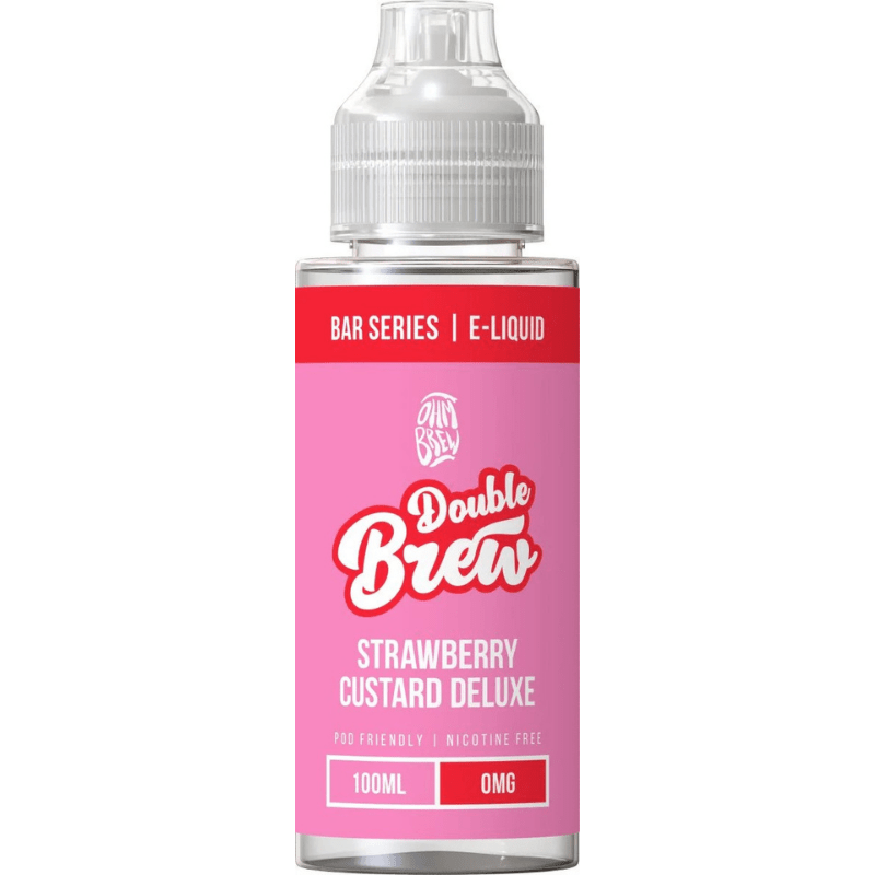 OHM BREW DOUBLE BREW STRAWBERRY CUSTARD DELUXE 100ML SHORTFILL E - LIQUID - Super E - cig