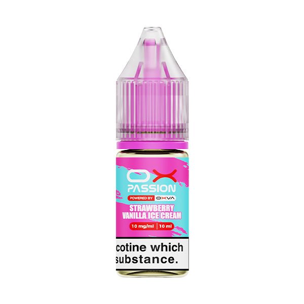 OX PASSION STRAWBERRY VANILLA ICE CREAM 10ML NIC SALT E - LIQUID - Super E - cig